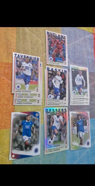James Tavernier 1/5+n. 13 carte Glasgow Rangers