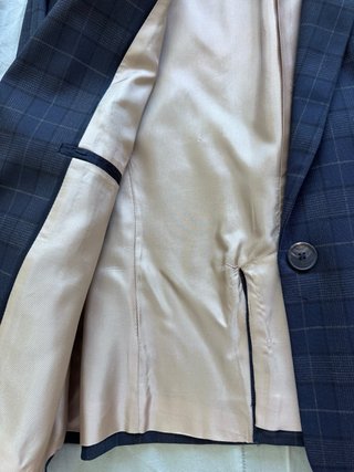 Chaqueta Zara cuadros azul marino Talla M