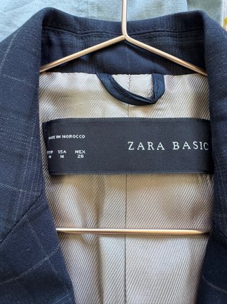 Chaqueta Zara cuadros azul marino Talla M