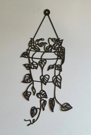 Plantas colgantes de metal diseño macetas x 3