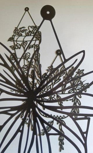 Plantas colgantes de metal diseño macetas x 3