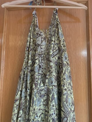 Vestido largo estampado