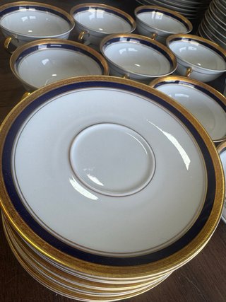 Rosenthal Vajilla Alemania Porcelana Cobalto y Oro