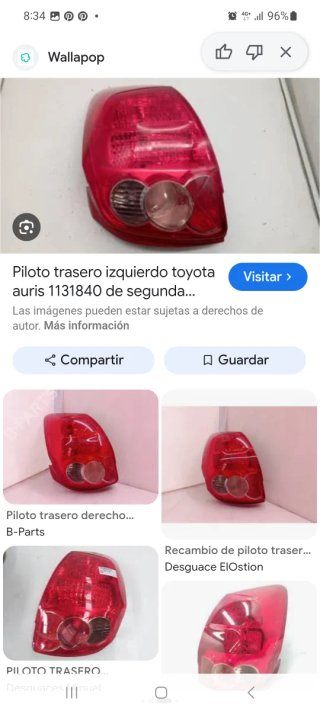 Piloto trasero Toyota Auris2007,2012