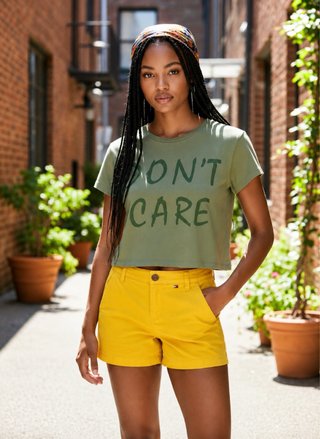 Camiseta LTB Mujer Corta Don't Care Talla Xs