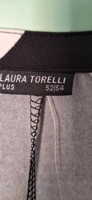 Abito Laura Torelli nero multicolor curvy