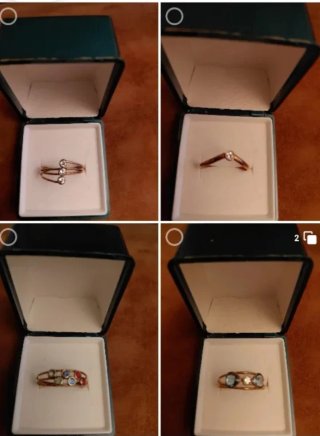 4 Anillos Oro Laminado 14kl