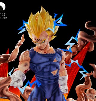 Figura Resina Majin Vegeta y Babidi