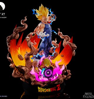 Figura Resina Majin Vegeta y Babidi