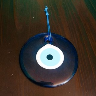 Ojo Griego Cristal Azul Grande