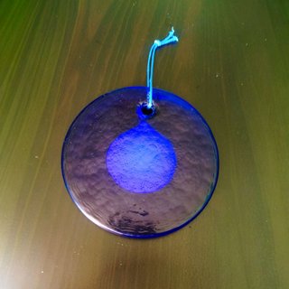Ojo Griego Cristal Azul Grande