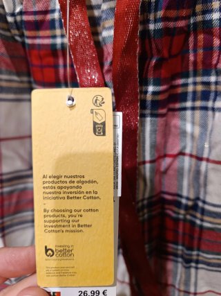 Pantalón pijama cuadros rojo y blanco