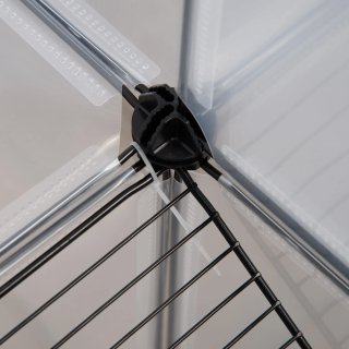 Recinto Modulabile per Animali 140x70x70 cm Nero