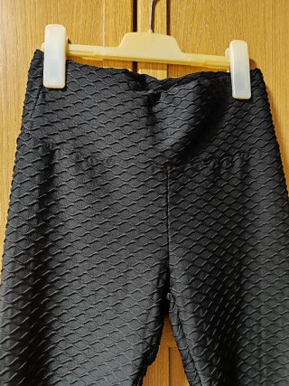 Leggings negros texturizados