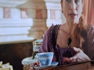 Juego de café vintage azul y blanco China Blue