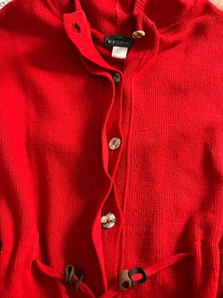 Cárdigan N&B Classic Rojo Talla Única