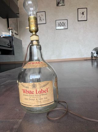 Lámpara Botella Dewar's White Label Antigua