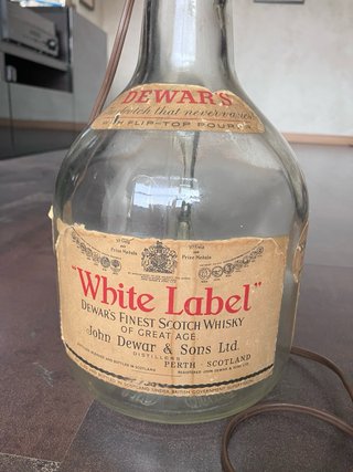 Lámpara Botella Dewar's White Label Antigua