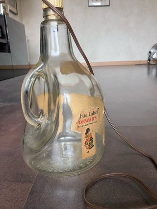 Lámpara Botella Dewar's White Label Antigua