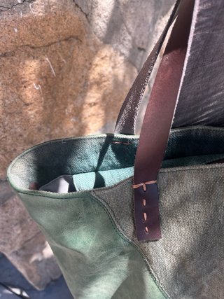 Bolso de lona verde
