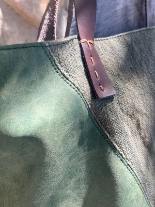 Bolso de lona verde