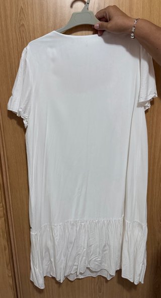 Vestido blanco bordado talla XXL