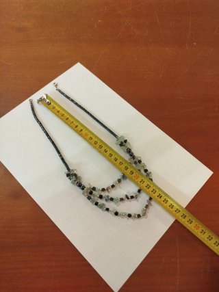 Collana donna pietre verdi e viola