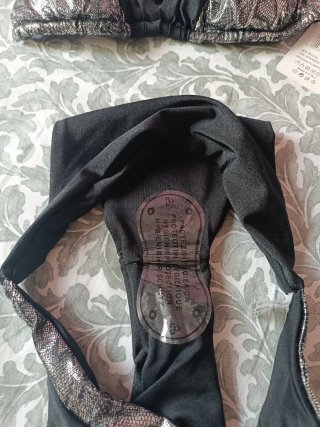 Bikini Valeria Beach Bum Negro y Plateado