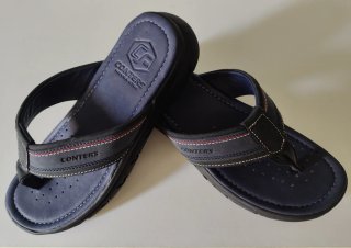 Sandalias Conters Cuero Azul Talla 42 Hombre