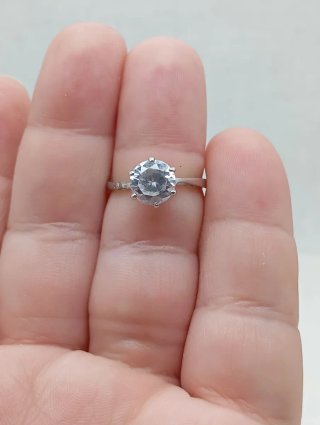 Anillo Plata 925 Solitario Circonita