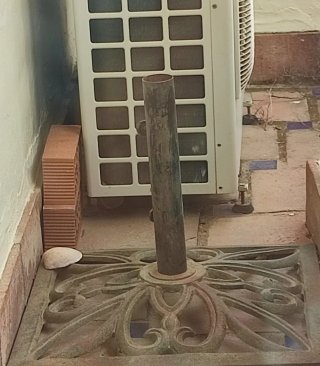 Base para sombrilla de hierro fundido