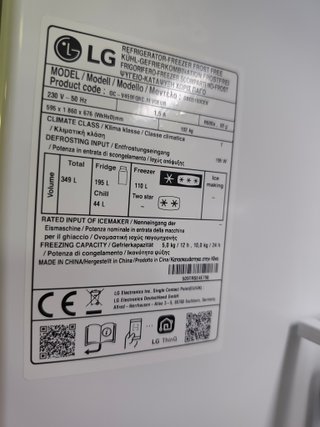 Frigorífico LG Puerta Cristal 545E