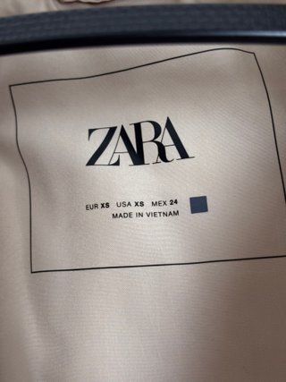 Chaleco Zara Beige Talla XS