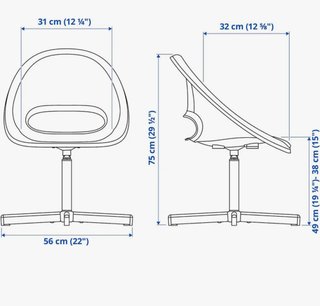 Silla de oficina IKEA blanca