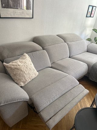 Sofá Chaise Longue Eléctrico Gris