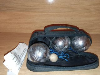 Juego de petanca con 3 bolas y funda