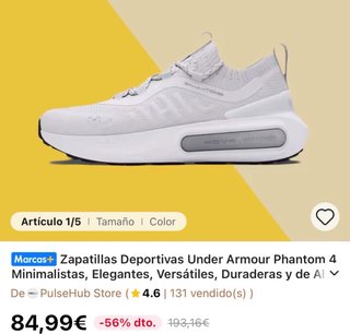 Zapatillas Under Armour Phantom 4 Plateadas