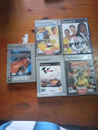 PS2 Juegos: Need for Speed, PES 6, FIFA 2003, Moto