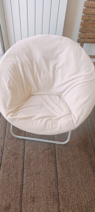 Silla redonda pelo suave plegable