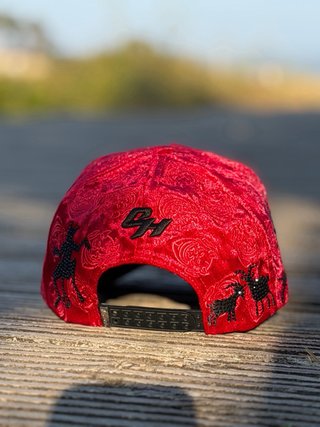 Gorra roja con diseño