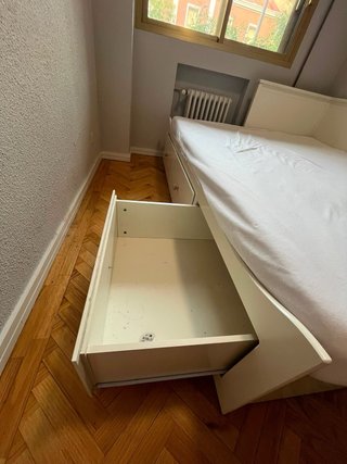 Cama nido blanca con cajones