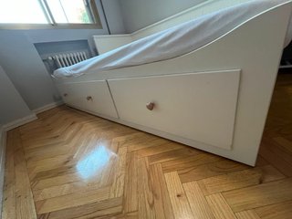 Cama nido blanca con cajones