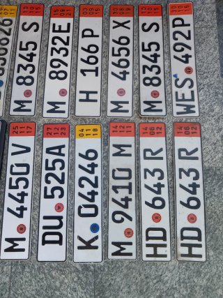 22 Targhe auto d'epoca Germania