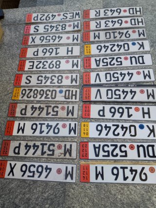 22 Targhe auto d'epoca Germania