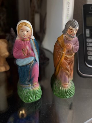 Lote Figuras loza Belén Nacimiento misterio