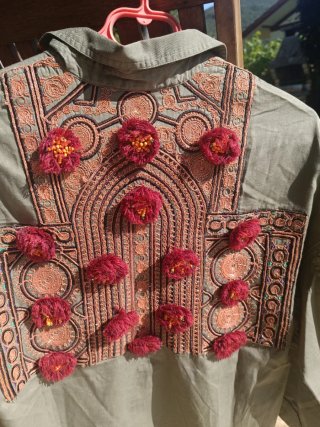 Sobrecamisa Zara bordada M
