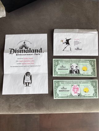 Billetes Banksy Dismaland Originales