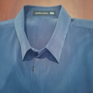 Camisa azul de verano con boton recambio  fresca
