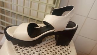 Sandalias Plataforma Tacón Ancho Talla 38