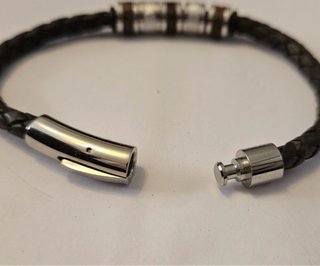 Brazalete Hombre Fred Bennett Piel Marrón Acero